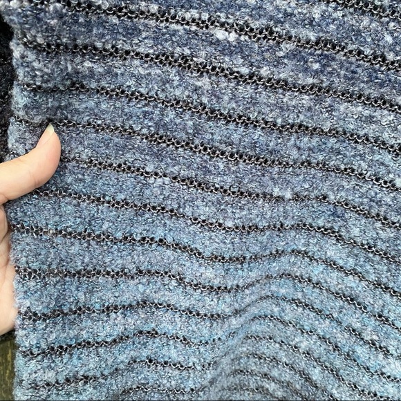 Coldwater Creek Ombré Cowl neck textured Sweater blue/ grey unique Gorge… - Picture 4 of 5